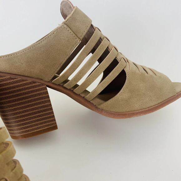 Rampage Vivienne Women's Shoes Open Toe Sandals Vegan Block Heel Sand Brown Sz 9 - Picture 5 of 9